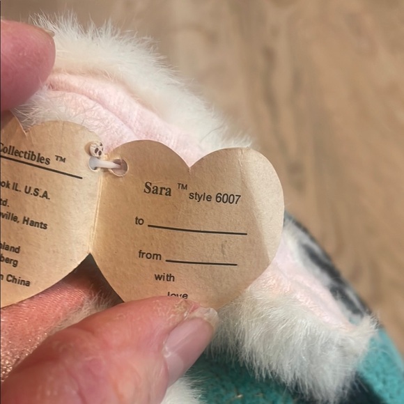 Ty Beanie Babies White and Pink Bunnies - Picture 2 of 3